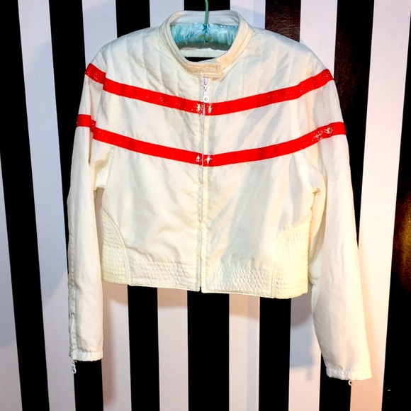 USA Biker Design Jackets & Blazers - 1990s y2k Lightweight Nylon Biker Motorcycle Riding Jacket Woman’s Small 2/4